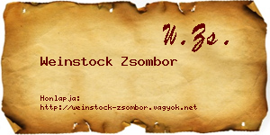Weinstock Zsombor névjegykártya